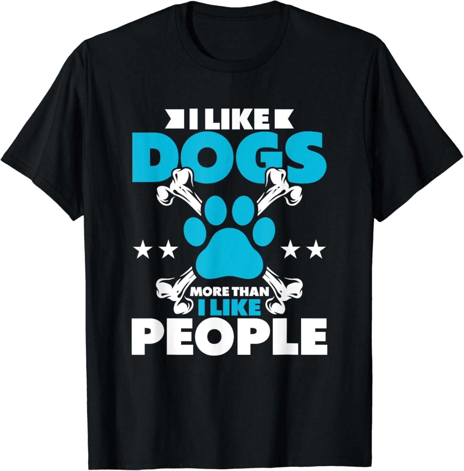 I like dogs more than i like people Gift Unisex T-Shirt S