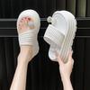 8CM Women Casual Wedge Beach Slippers New Summer Non Slip Platform Sandals Woman Open Toe Comfortable Female Clip Toe Flip Flops