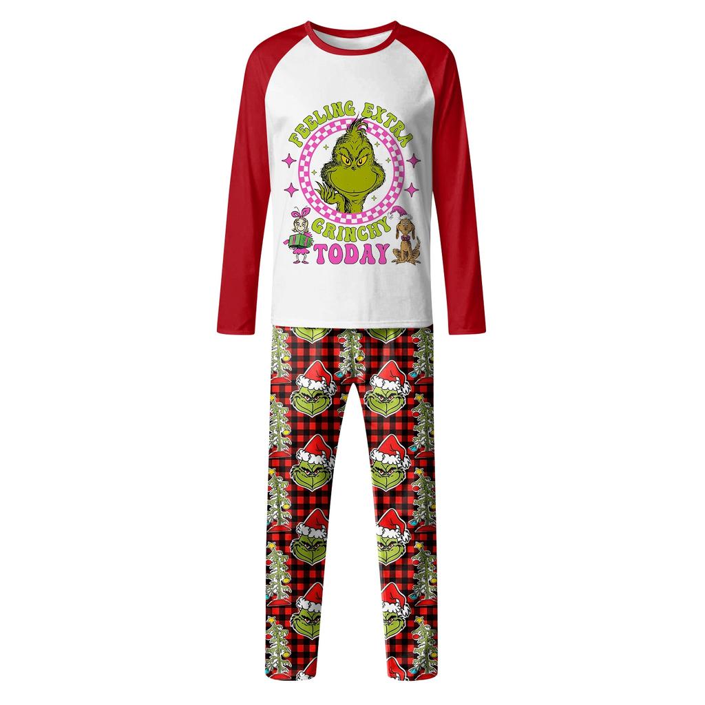 Family Matching Print Sets Pajamas Loungewear Outfits Family Matching Long Sleeve Tops+Pants Set