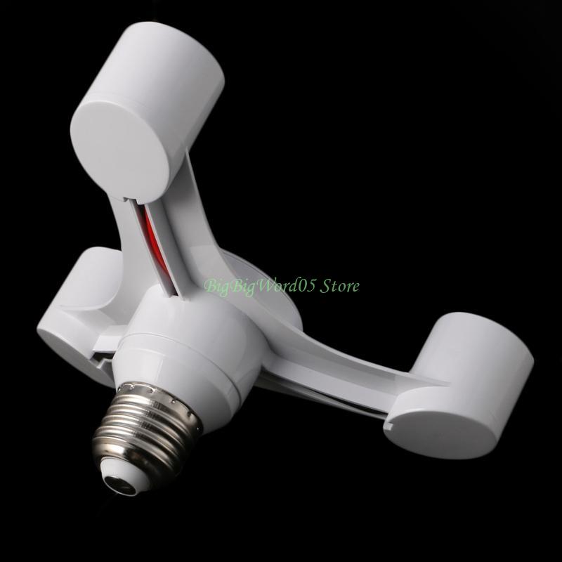 24TE E27 To Triple Lamp Holder Bulb Base Adapter Socket Converter Suitable for Light