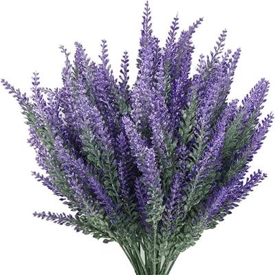 1 Bunch Scrapbook Plastic Lavender Vase for Home Decor Ornamental Flowerpot Artificial Plants Cheap Wedding Decorative Flower
