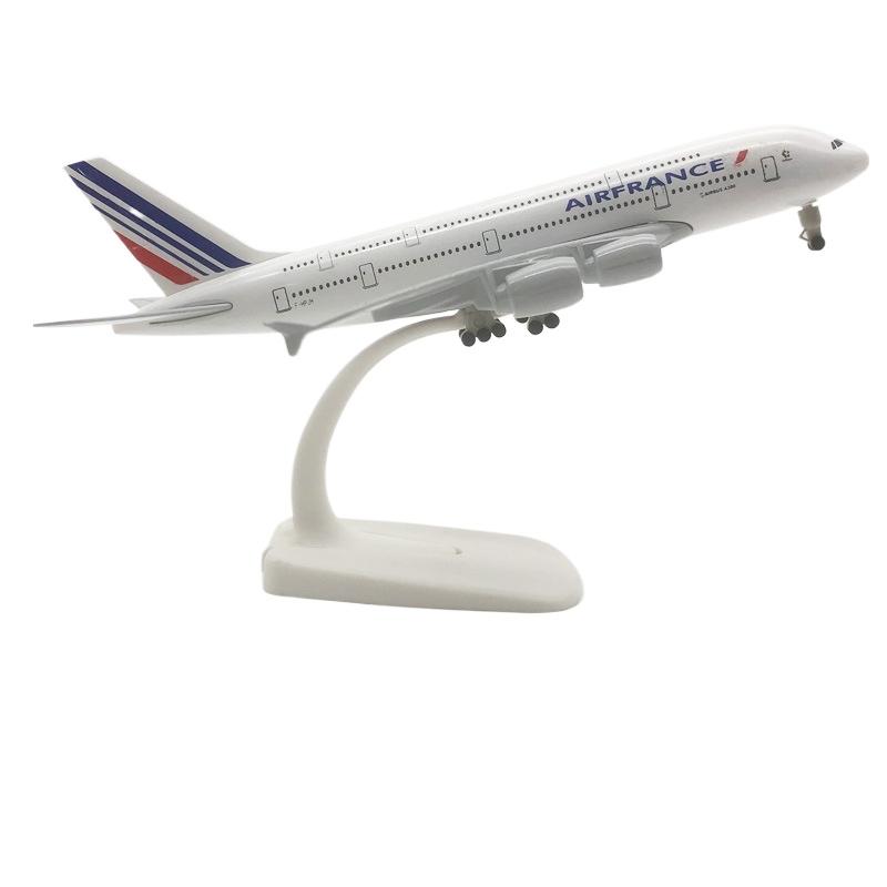 1/400 Model Planes A380 France Airline Alloy Airplane Kids Toys Airbus A380 Collectible Miniature Airplane Display Model