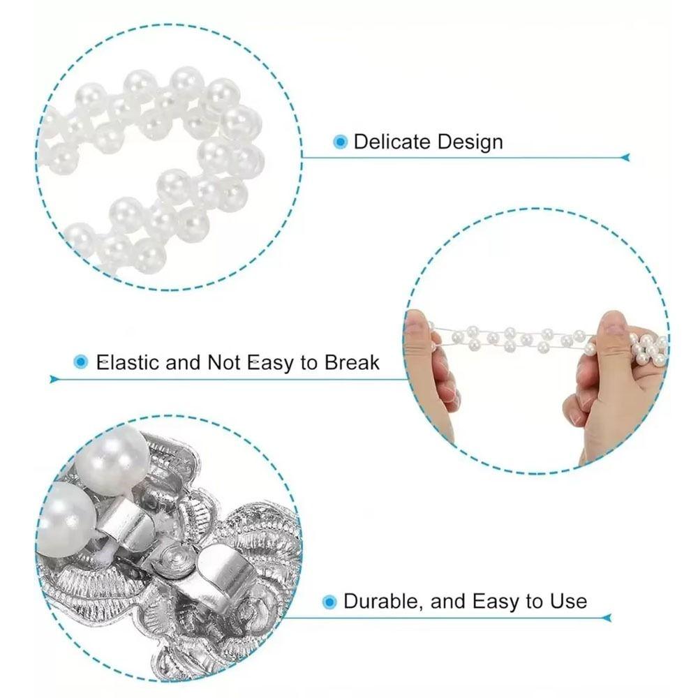 Butterfly Clips Imitation Pearl Curtain Ties Hexagonal Curtain Tiebacks Window Curtain Accessories