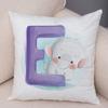 Cute Cartoon Animal Cushion Cover for Children Room Water  English Letter Print Pillow Case Short Plush Pillowcase ,