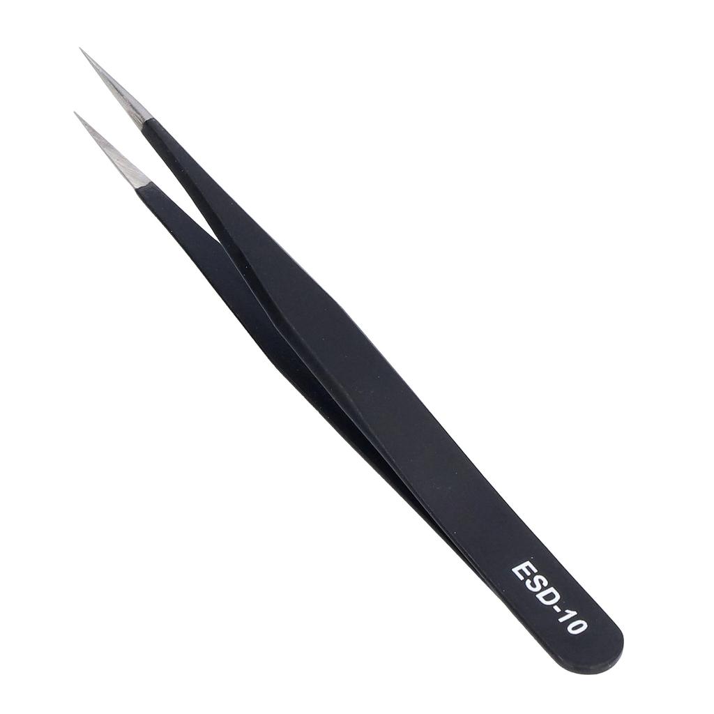 Static Resistant Tweezer Stainless Steel Eyebrow Tweezer Non Magnetic for Electronics Repair