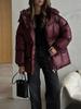 Drawstring Slim-Fit Cotton Jacket Winter Hooded Zipper Cotton Jacket Comfortable and Warm Outerwear