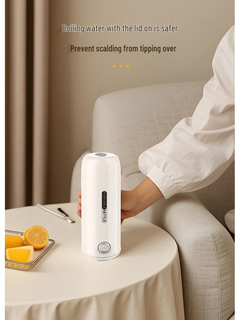 Tragbarer Edelstahl Schnellkoch-Reisewasserkocher mit Trockengehschutz