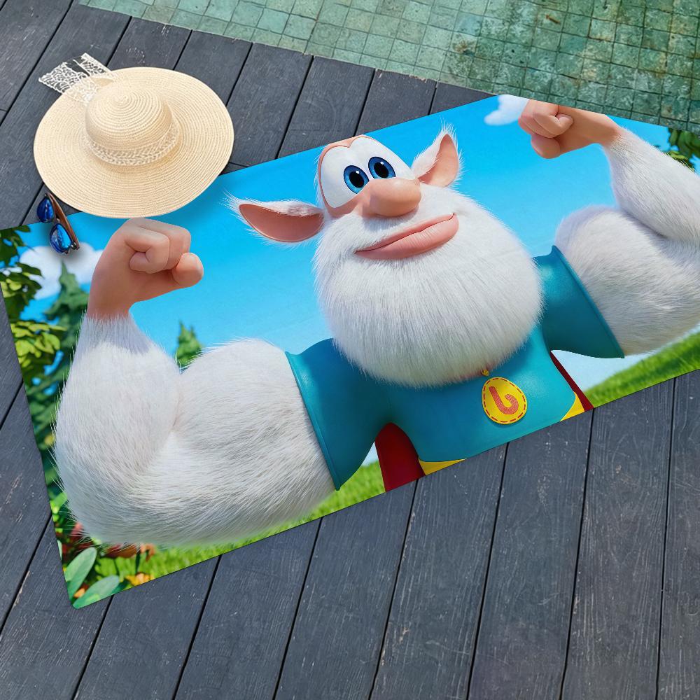 Funny Cartoon B-Booba Towel For Beaches Yoga Studios Gyms Hot Springs Swimming Pools And Picnics