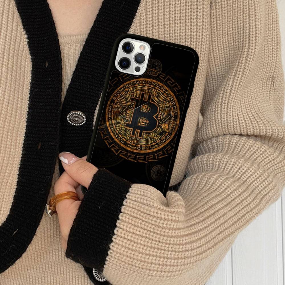 B-Bitcoin For IPhone 17 16 15 14 13 12 11 Mini Pro Max Plus PC+TPU Back Phone Cover