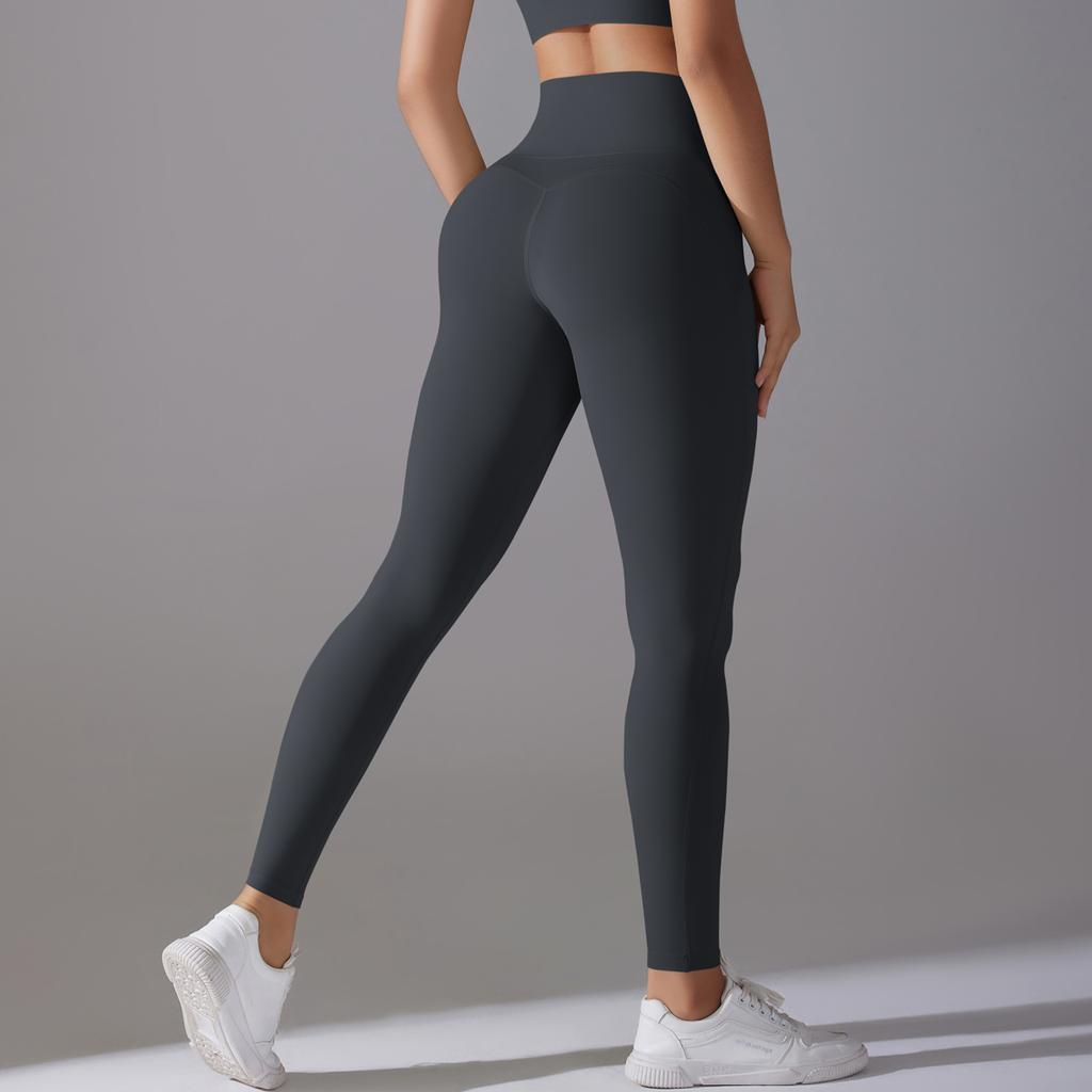 Auroth Candy Colour Yoga Leggings Women High Waist Gym Sports Tights Stretchy Push Up Exercise Fitness Pants