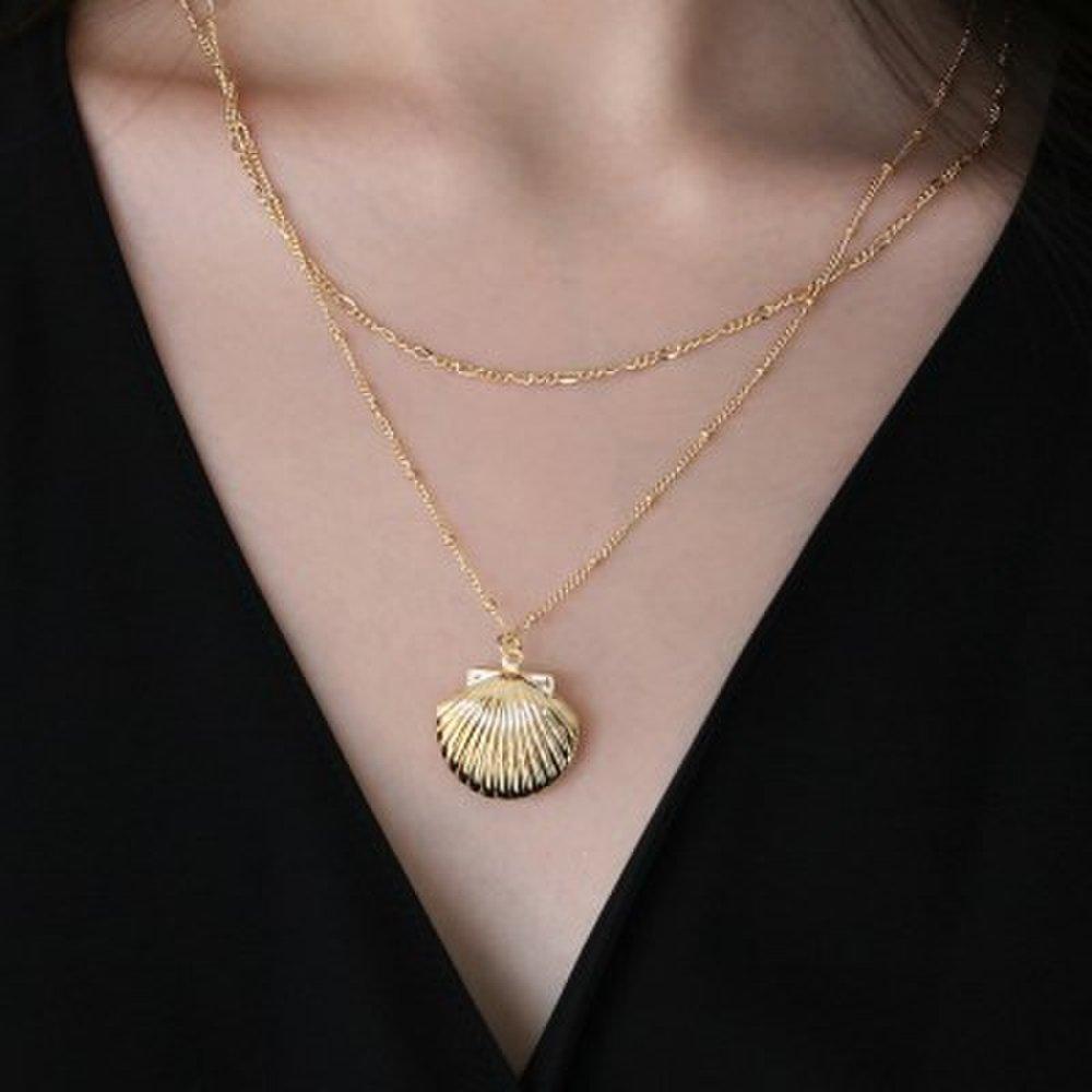 Seashell Locket Necklace
