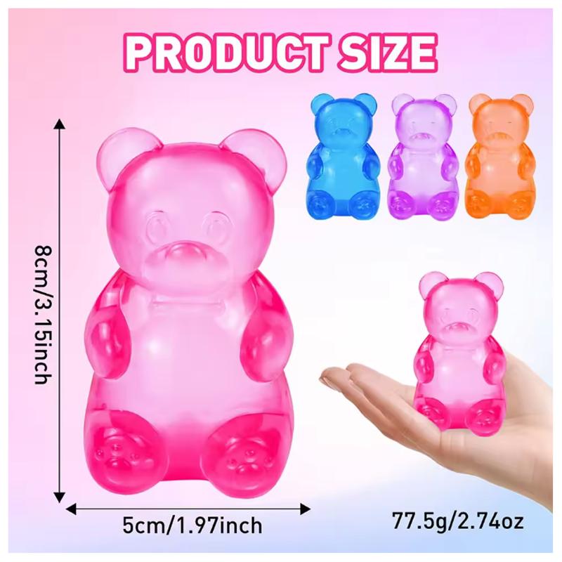 Cute Bear Nee Doh Maltose Squeeze Toy, Colorful Dough Sensory Toy, Creative New Stress Relief Doll & Desk Decoration