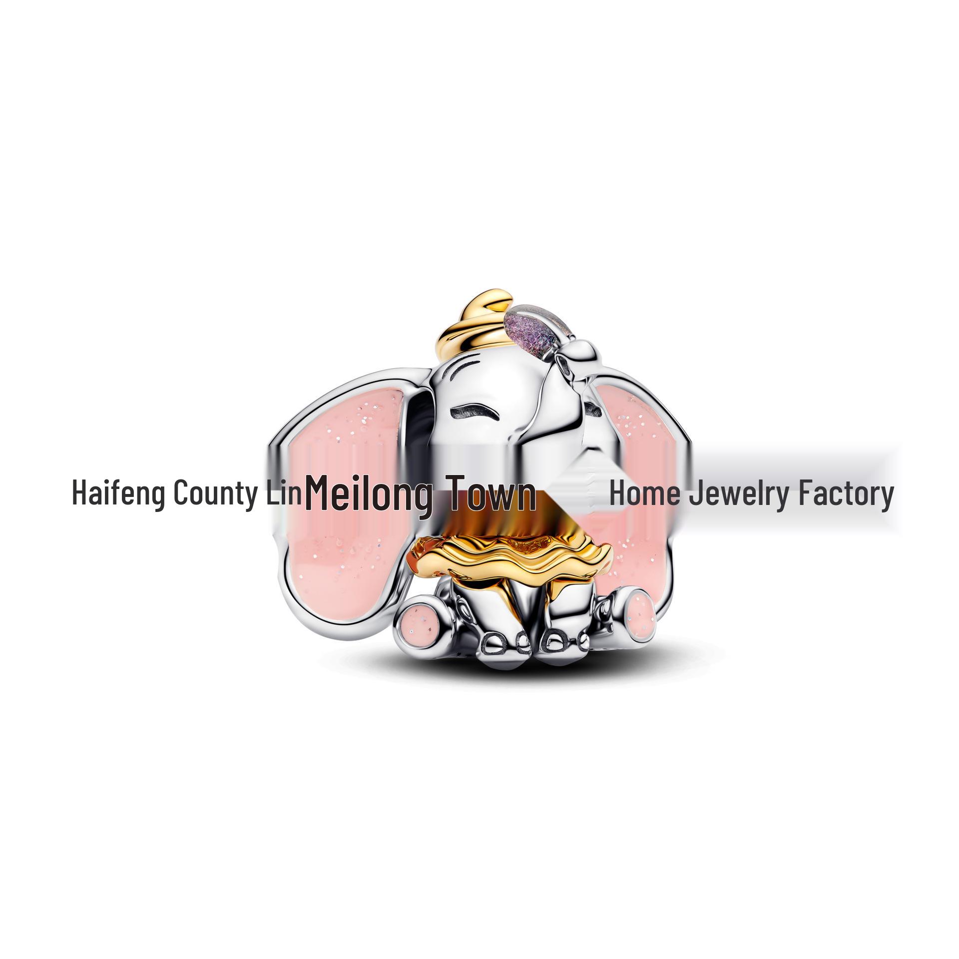 

Pandora S925 Серия Животные: Белые медные бусины-хамелеоны и слоны, аксессуары для DIY для женщин