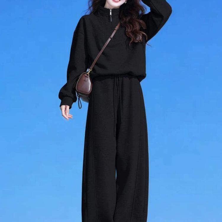 Women's Trendy Loose-Fit Two-Piece Set - Spring/Autumn Korean Style Casual Wear