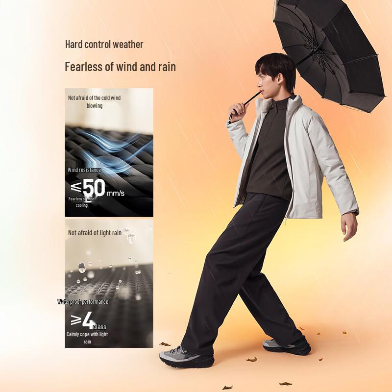 JOEONE Men's Anti-Bacterial Water-Resistant Relaxed Straight Casual Pants