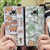 Anti-dust Kickstand Phone Case For Xiaomi Poco X3 NFC/X3 Pro Wristband Lanyard Dirt-resistant Back Cover Cartoon Ring