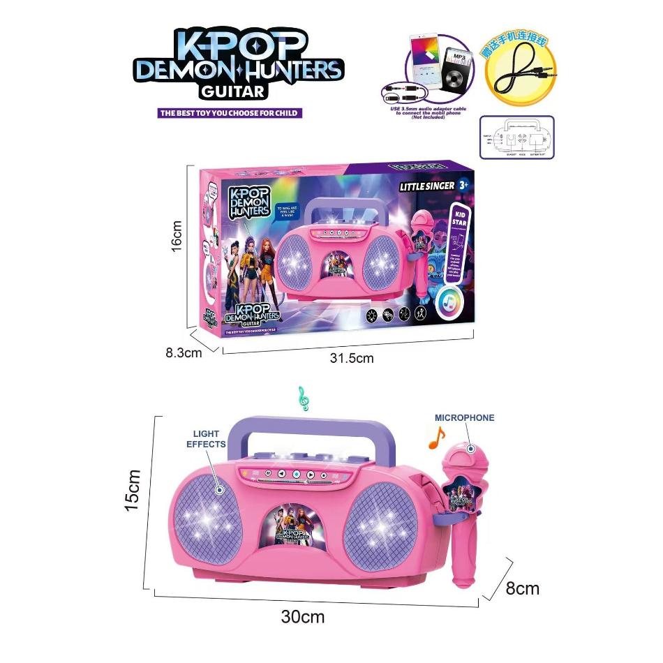 Anime KPop Demon Hunter peripheral Children's Microphone Dazzling 5 Lights Boys and Girls Microphone plays songs Toy Gifts
