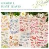 6 Styles  Transparent PET Stickers Scrapbooking Materials DIY Junk Journal Collage Tree Branches and Leaves Decor Stickers