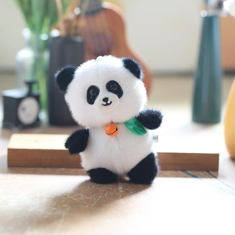 Panda Animal Monkey Soft Short Plush Keychain Stuffed Toy With Pp Cotton
