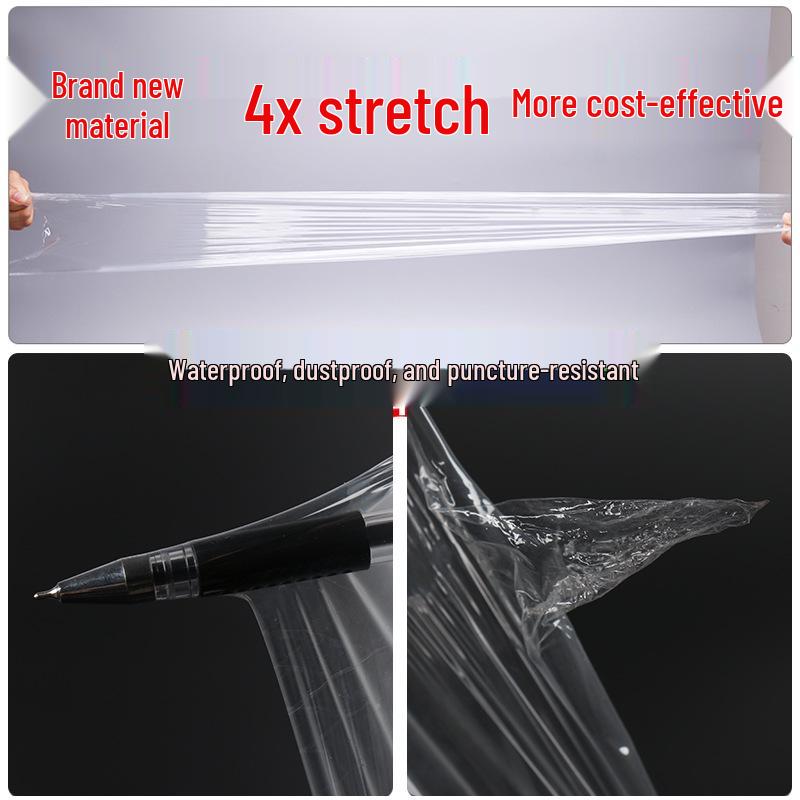 

Transparent Self-Adhesive PE Stretch Film for Pallet Packaging - 50cm 50CM x 2.5KG