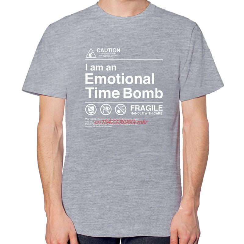 I Am An Emotional Time Bomb Funny Graphic T Shirts Summer Tops Tshirt New Arrival Goods Short Sleeve Tee Cotton Print T Shirt