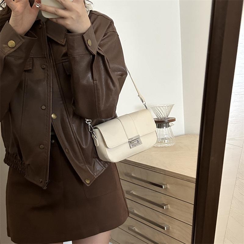 Herbst 2024 Retro Klassische Texturierte Kleine Quadratische Umhängetasche für Damen