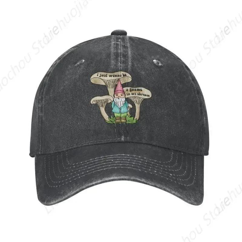 Fashion Cotton A Gnome In My Shroom Baseball Cap for Women Unisex Breathable Dad Hat Sports