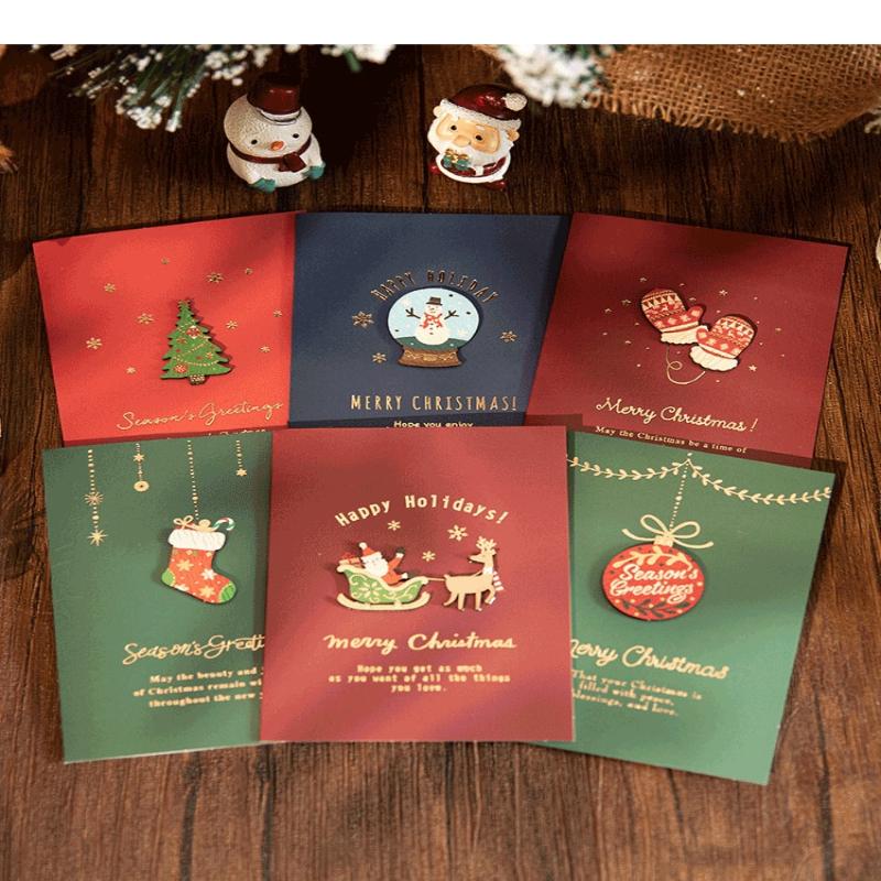 Merry Christmas Cards Set With Envelope New Year Wishes Christmas Gifts Decorative Greeting Xmas Postcards For Xmas 2026
