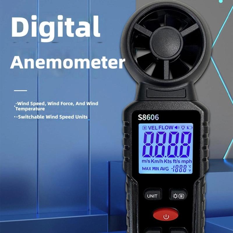 Easy to Carry Wind Tester with Accurate Wind Measurement LCD Screen Immediate Values Wide Scale for Outdoor Use