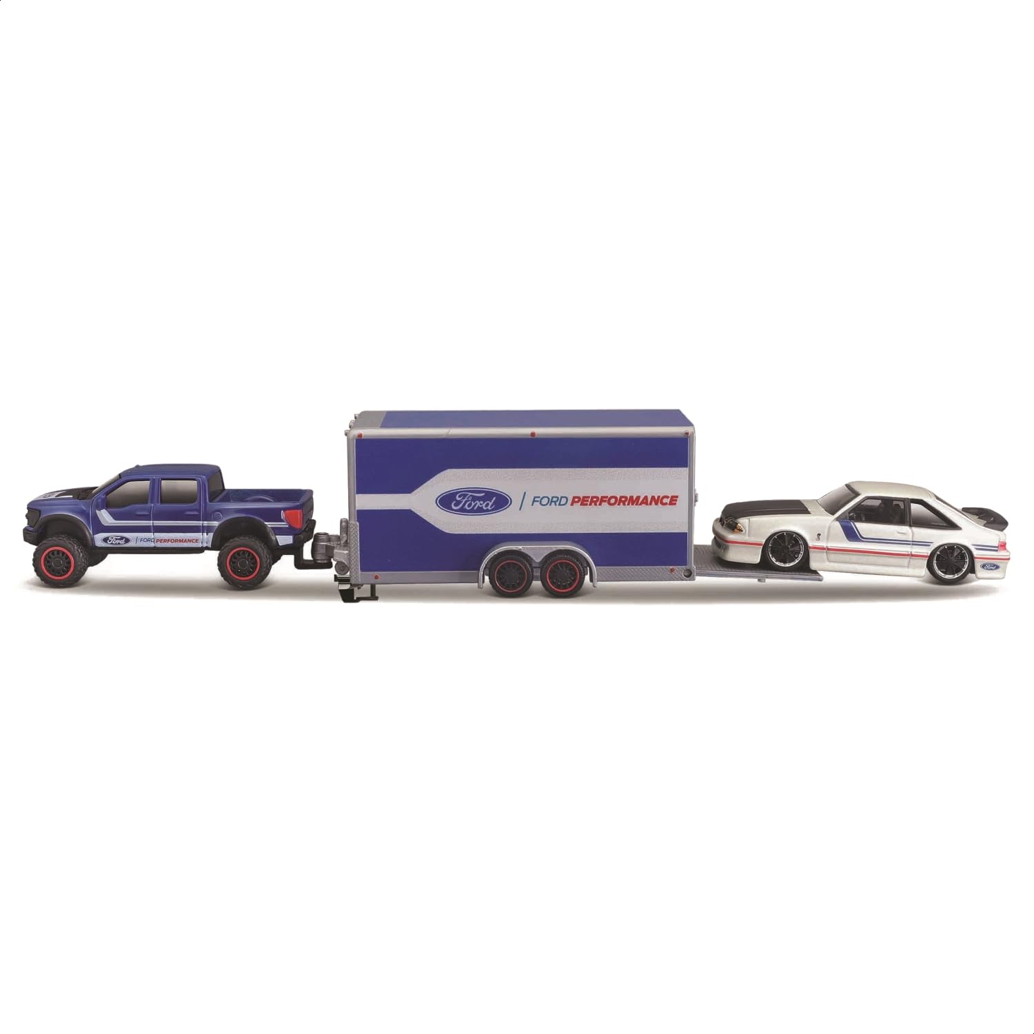 

Maisto Design Team Hauler Series Масштабная литая модель автомобиля Ford SVT Raptor 1993 Ford SVT Mustang Cobra в Ford 1/64 (2021 F-150 / Синий/Белый)