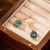 1 Pair Cubic Zirconia Drop Earrings Copper Jewelry