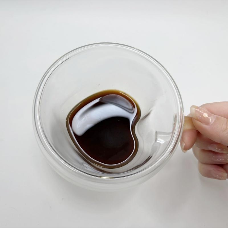 240ml Cană de Sticlă cu Borosilicat Înalt pentru Cuplu de Ziua Îndrăgostiților cu Izolație și Rezistență la Căldură Cană de Sticlă cu Strat Dublu în Formă de Inimă