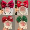 Kawaii Christmas Headband Cute Cartoon Bow Christmas Tree Hairband Festival Party Sweet Hair Accessories Girl Christmas Gift