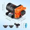 Water Diaphragm Pump, 13.25 liters, 55 PSI Rated Pressure (40-80 PSI Adjustable), 12.7mm MNPT Self Priming Sprayer Pump with Pressure Switch for RV