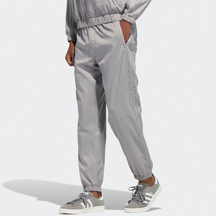 adidas originals G Wash Track Pt Solid Color Loose Bundle Feet Sports Pants Gray Men's GL9922