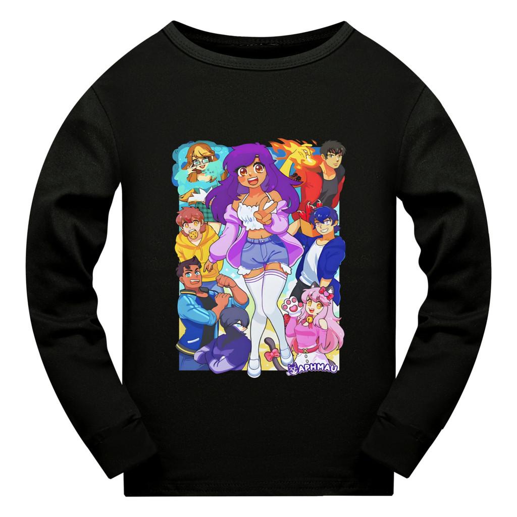 5370 Kids Girls APHMAU Printed Casual Long Sleeves T-Shirt