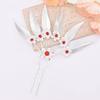 1PC Jewelry Ornaments Ethnic Rhinestone Hair Accessories Flower & Leaf for Women Headdress Hairpin