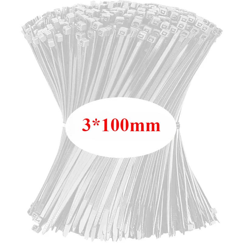 Large Quantities Wholesale 100/300/500/1000 Pcs Self Locking Nylon Cable Ties with Multiple Specifications of Plastic Cable Ties