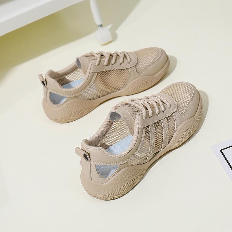 Women's shoes summer net shoes 2025 new hollow mesh sports shoes single net white shoes thin casual shoes G8992