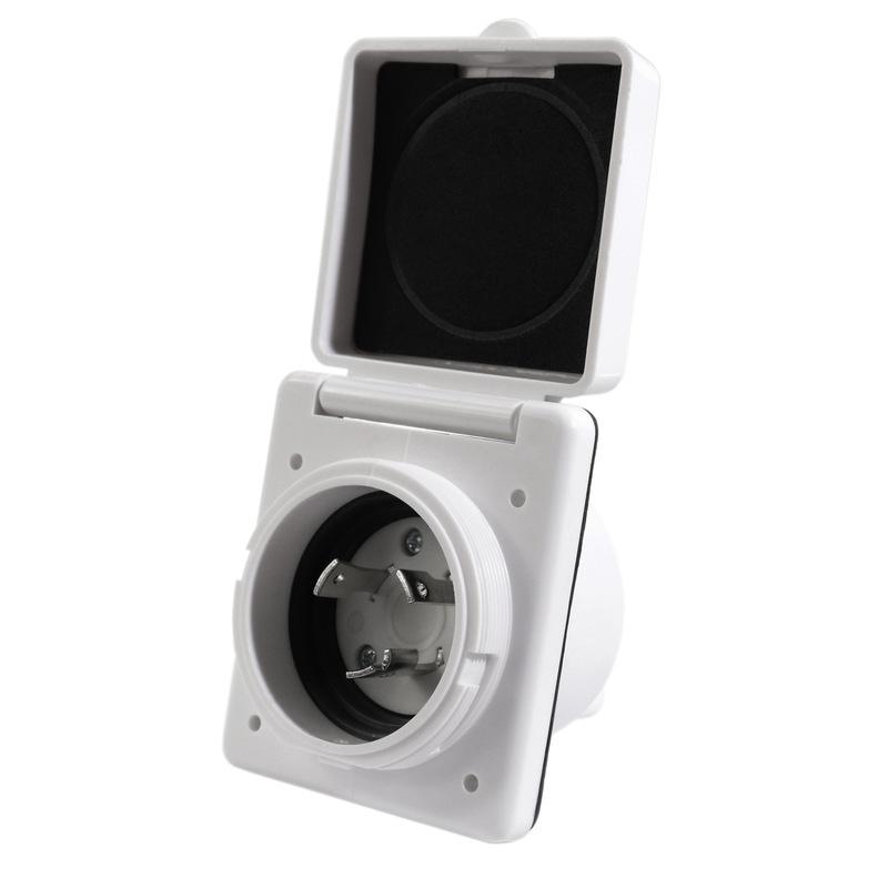 Car Motorhome Supplies Waterproof RV Boat Power Outlet 30A 3 Pin Torsion Lock Caravan Connection Socket Plug
