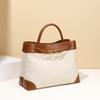 Canvas und Leder Retro Damen Tasche Schulter Damen Luxus Damen Taschen Handtaschen Trend Business Casual Umhängetasche Frau