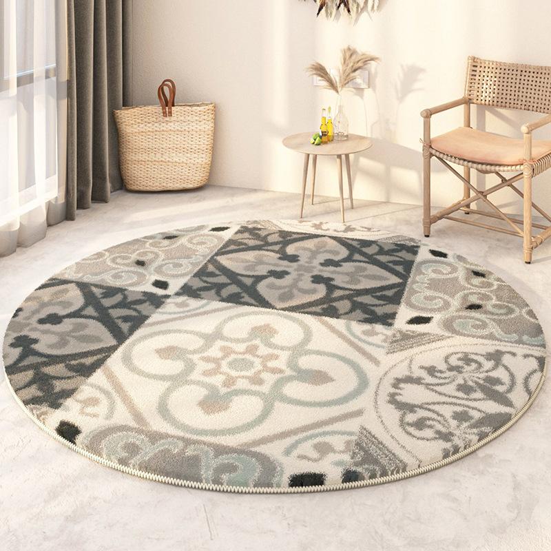 Senior Light Luxury Home Decoration Living Room Round Carpet Soft Non-slip Gaming Room Decor Chair Mat Easy Cleaning Bedroom Rug