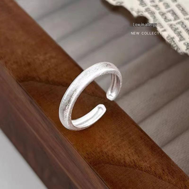 925 Sterling Silver Women's Pinky Ring - Niche Design, High-End Light Luxury, Adjustable Open Band