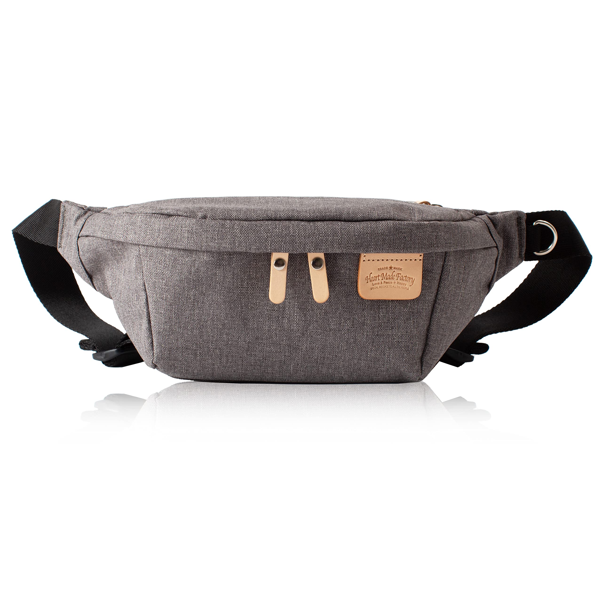 

Made Body Bag Waist Bag Polyester Pocket Series [Heart Factory] FY-0630 (Gray)