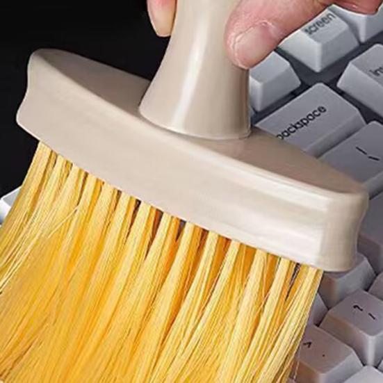 2Pcs Cleaning Brush High-Density Soft Bristles Non-Slip Handle Dust Removal Brush