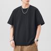 Solid Color Embroidered Short-sleeved T-shirt for Men's Summer New Five-point Sleeve T-shirt Round Neck Loose