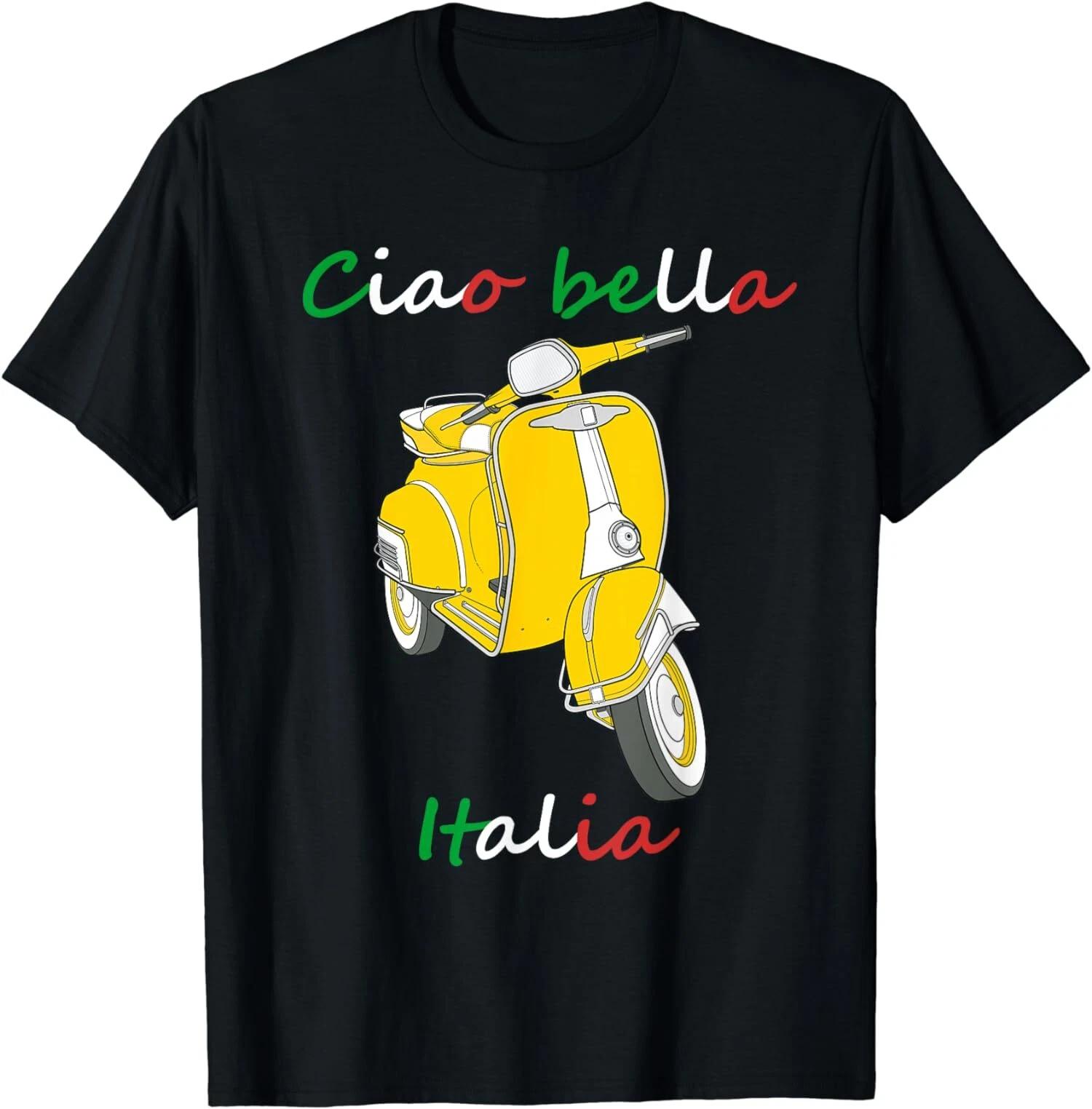 Ciao bella Italia, Italian Flag Greeting Italy Gift T-Shirt XXXXL