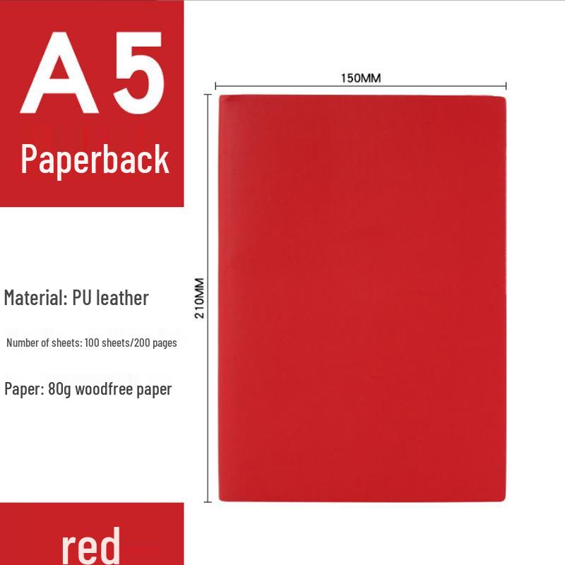 A5 Notitieboek met Aangepast Logo van Zacht PU Leer Schapenvacht voor Kantoorvergaderingen