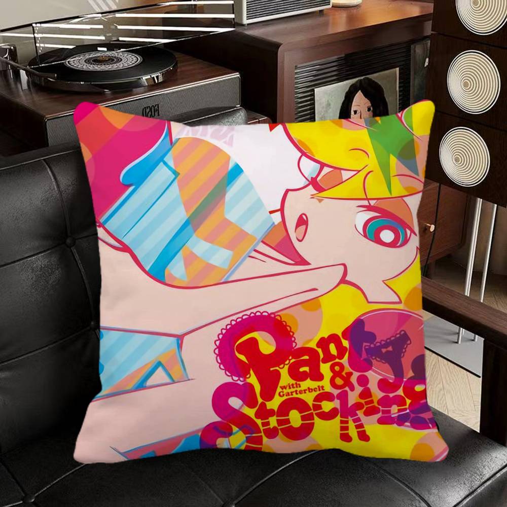 Panty And Stocking With Garterbelt Scanty Anime Pillow Case Square Pillow Bedroom Sofa Leisure Comfort Cushion Car