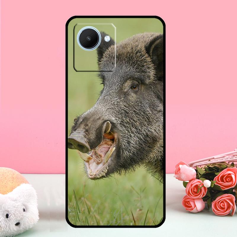 

wild boar For Realme C55 C71 C53 C67 C75 C61 C33 C63 C51 C65 10 11 12 13 14 15 Pro Plus GT7 Pro Case Realme C53